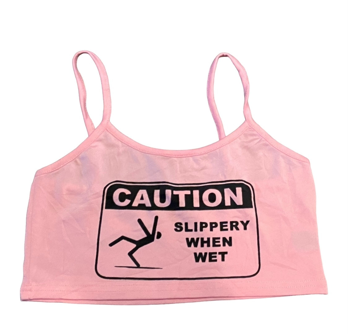 Caution Crop Top