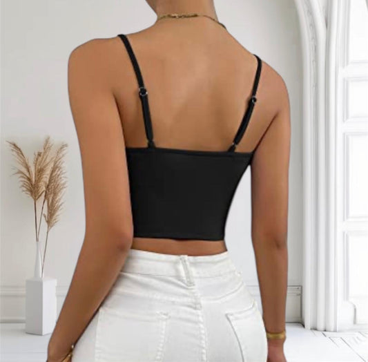 Ladies Black Crop Top